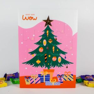 Aftelkalender groen met cadeautjes en Tiny Tony's.