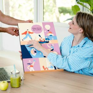 Vitaliteit Aftelkalender groot in de kleur roze