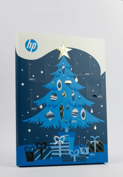 HP Aftelkalender kerstboom voorkant